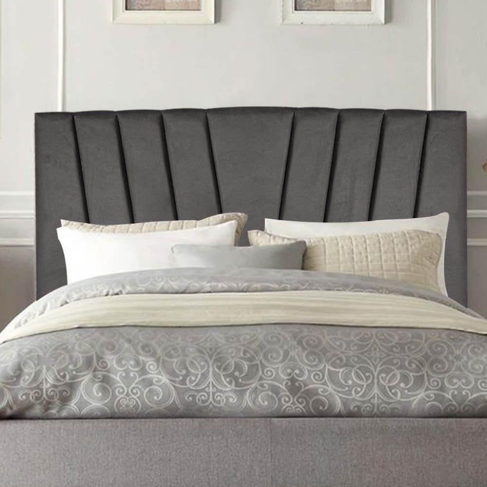 Cabeceira Estofada Bélgica 140cm Casal Para Cama Box Quarto Corino Cinza - Gat Magazine