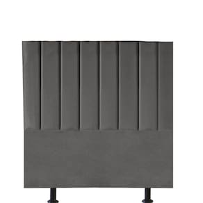 Cabeceira Estofada Carla 100cm Solteiro Para Cama Box Quarto Corino Cinza - Gat Magazine