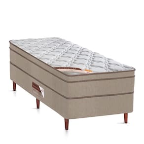 Cama Box + Colchão Castor Solteiro Innovation One Face Hibrido 88x188x54cm
