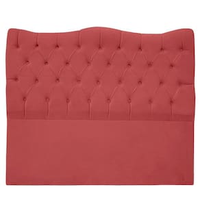 Cabeceira Casal Queen Para Cama Box Estofada Dunas Veludo Cor Rose