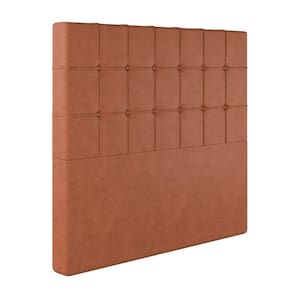 Cabeceira Solteiro Lotus Em Veludo Com Sapata Cor Terracota Sonhar
