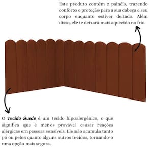Cabeceira Painel Cama Solteiro Box Nuvem Suede Sandy 90 Cm :terracota