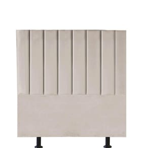 Cabeceira Estofada Carla 100cm Solteiro Para Cama Box Quarto Corino Bege - Gat Magazine