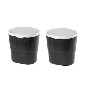 Lixeira Preta ECO 2,7L Tampa Branca Pia Banheiro 2un
