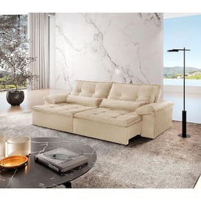 Sofá Parma Linho 02 Módulos De 100m B25cm Meu Sofá Online A294 Linho Creme