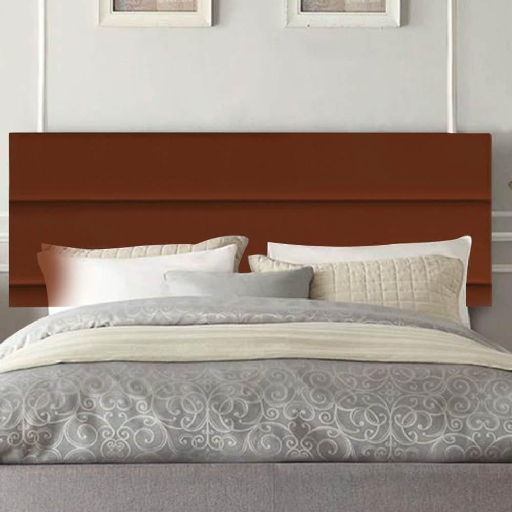 Painel Estofada Argentina 140cm Casal Para Cama Box Quarto Suede Terracota Telha