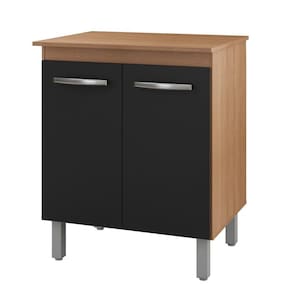 Balcão Multiuso Para Forno E Micro-ondas Serena Savana/preto - Moblis