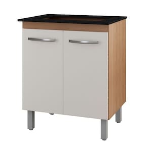 Balcão Para Cooktop 5 Bocas Com 2 Portas Jade Savana/off White - Moblis