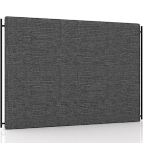 Cabeceira Cama Box King 195cm Estofada Goya P05 Linho Cinza Escuro - Lyam Decor