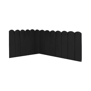 Cabeceira Painel Cama Solteiro Box Nuvem Suede Sandy 90 Cm :preto