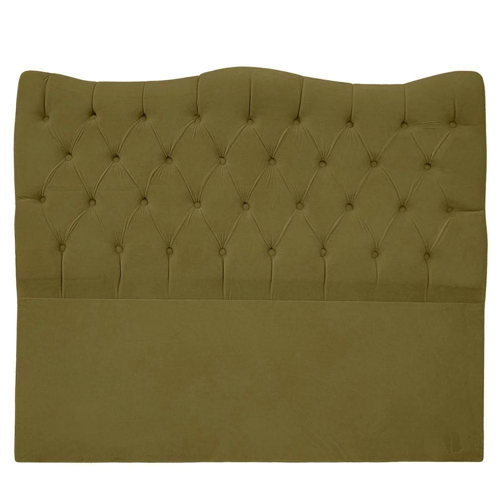 Cabeceira Casal Queen Para Cama Box Estofada Dunas Veludo Cor Tabaco