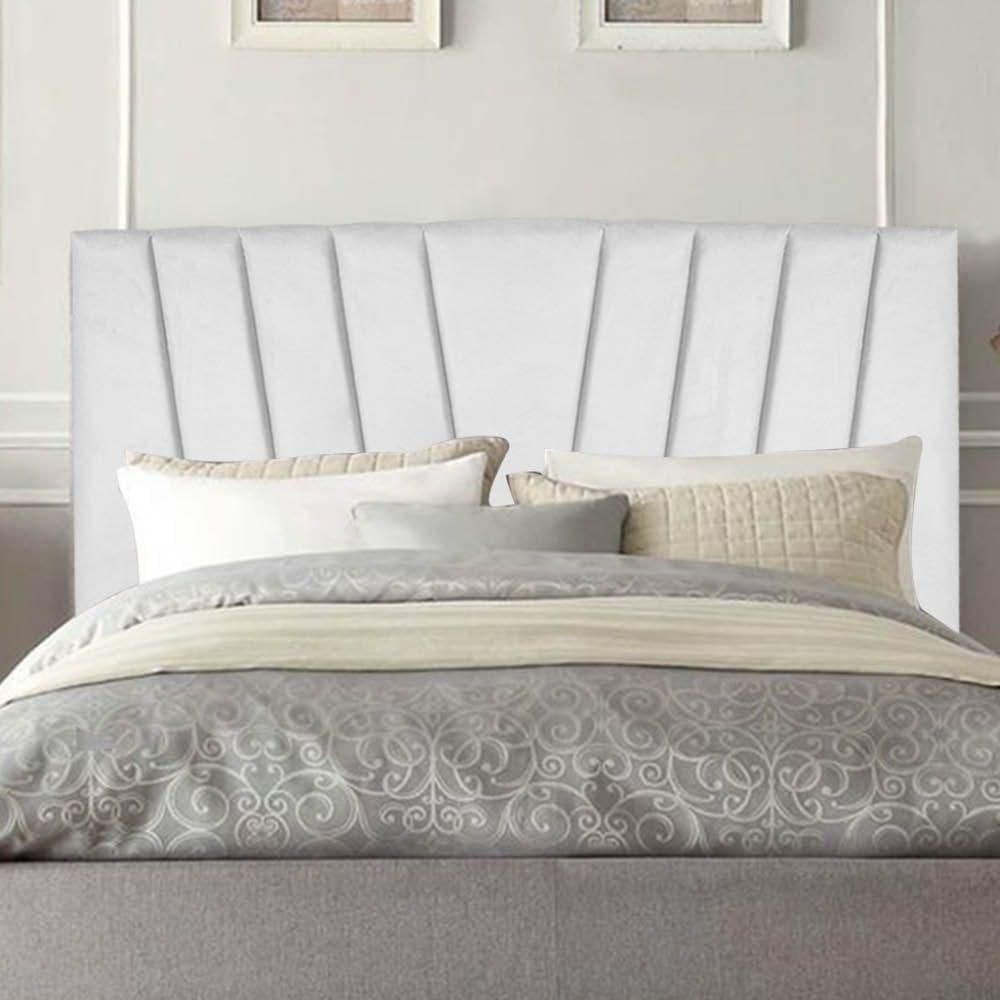 Cabeceira Estofada Bélgica 140cm Casal Para Cama Box Quarto Suede Branco - Gat Magazine