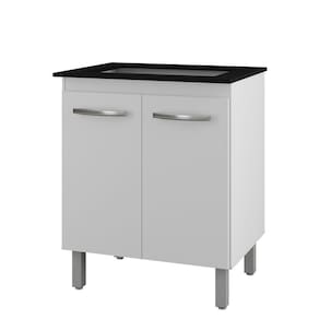 Balcão Cooktop 2 Portas Jade Branco - Moblis