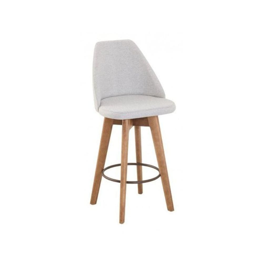 Kit 4 Banquetas Maya Gourmet Giratória-altura 62 Cm Do Chão Até O Assento-tecido Linho