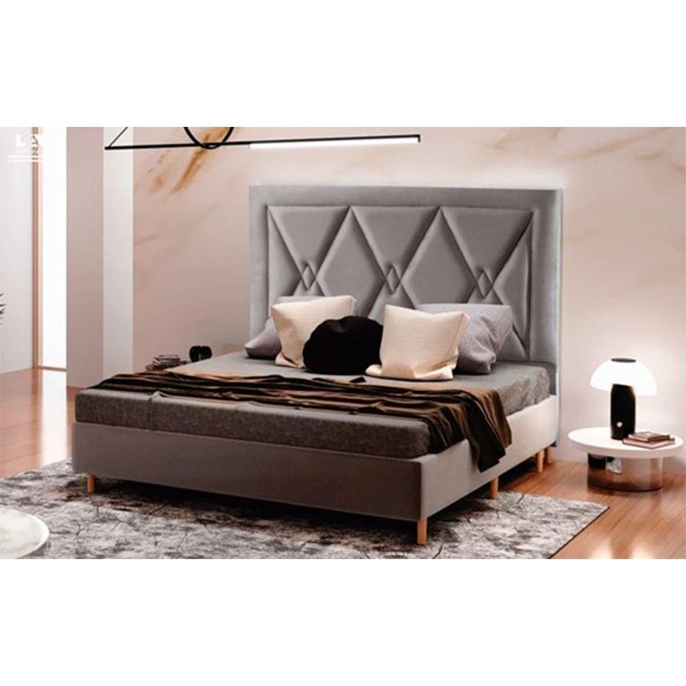 Cabeceira Paris King 193 Cm Suede Meu Sofá Online Cinza