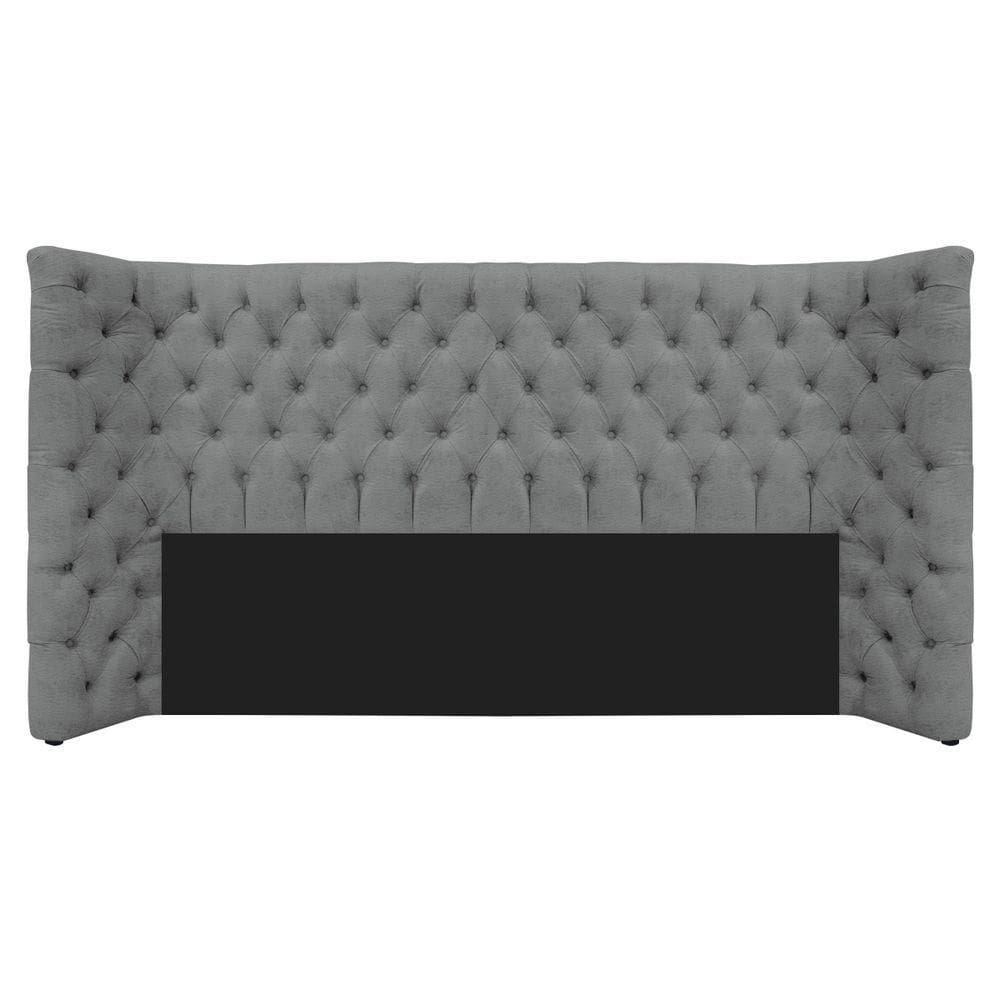 Cabeceira King Everest P02 195cm Para Cama Box Corano - Doce Sonho Móveis Cinza