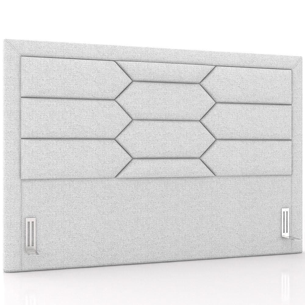 Cabeceira Cama Box Queen 160cm Estofada Nora P05 Linho Cinza Claro