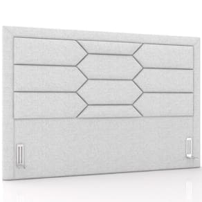 Cabeceira Cama Box Queen 160cm Estofada Nora P05 Linho Cinza Claro