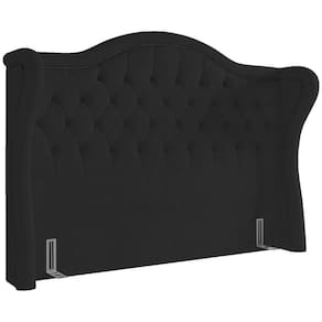 Cabeceira Cama Box Casal 140 Cm P05 Lisboa Bouclê Preto - Lyam Decor