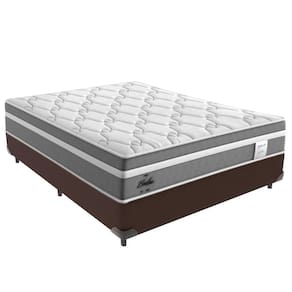 Cama Box Casal E Colchão Molas Ensacadas Berlim Probel Cor:marrom