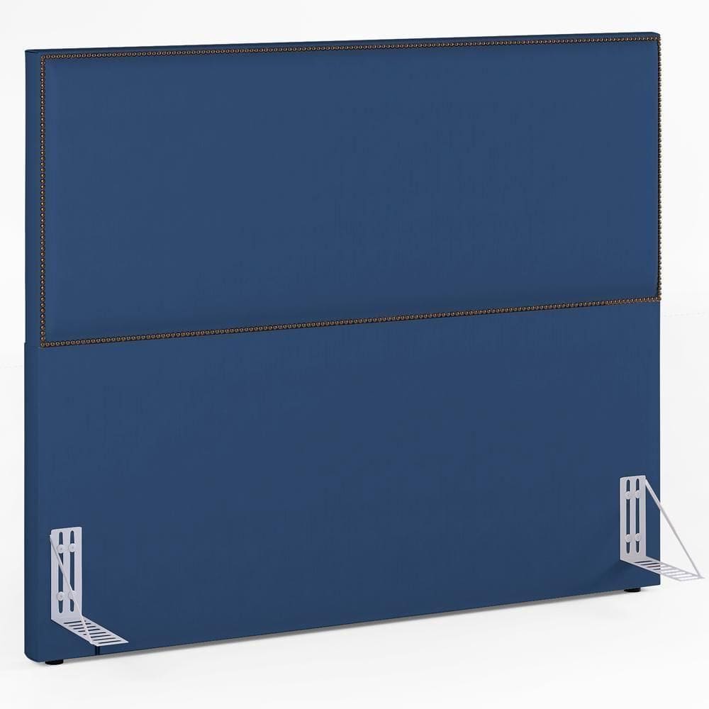 Cabeceira Casal Tachas 140cm Azul Marinho