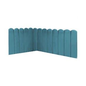 Cabeceira Painel Cama King Box Nuvem Suede Sandy 195 Cm Cor:azul Turquesa