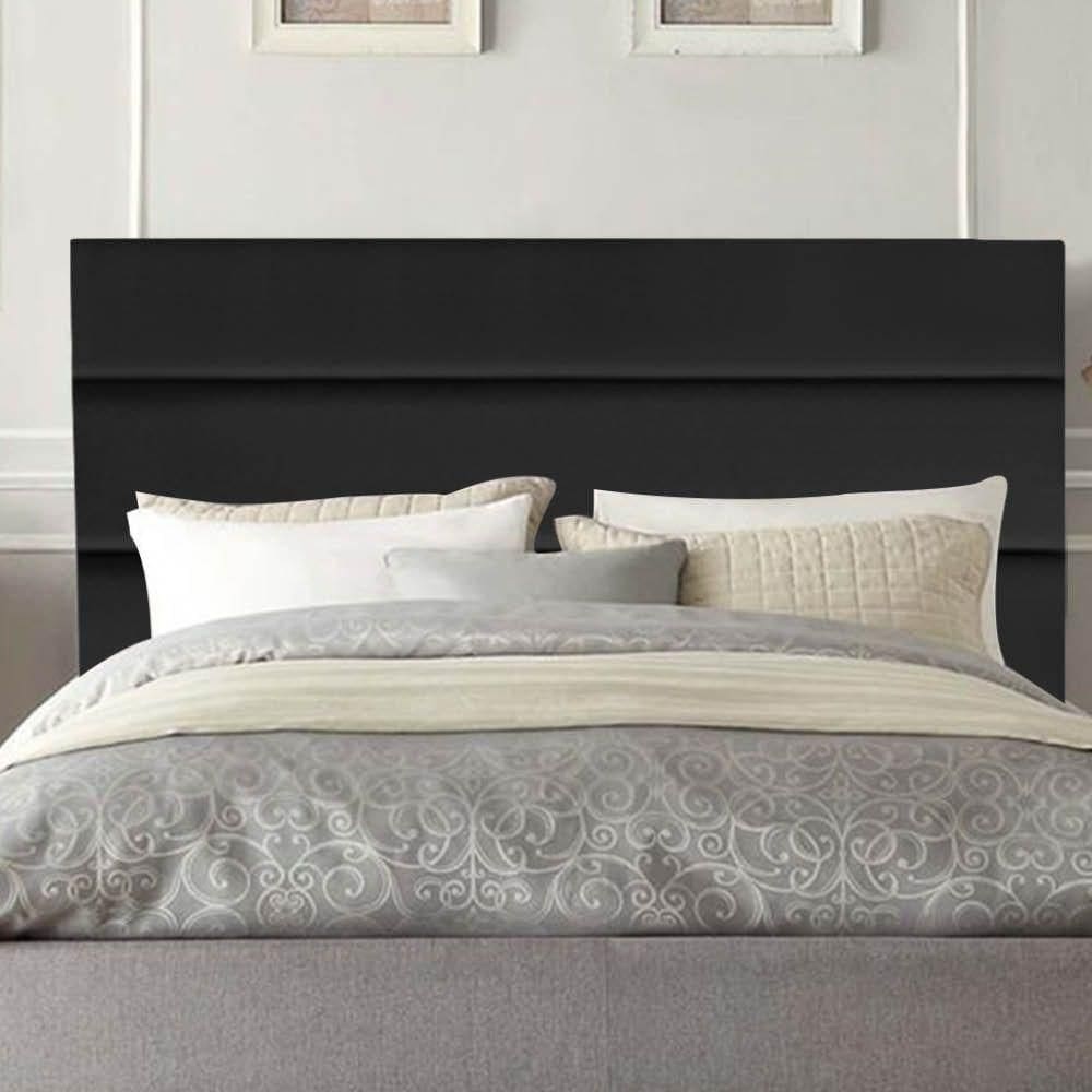 Cabeceira Estofada Argentina 160cm Queen Size Para Cama Box Quarto Suede Preto