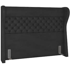 Cabeceira Cama Box Queen 160 Cm P05 Madrid Couríssimo Preto - Lyam Decor