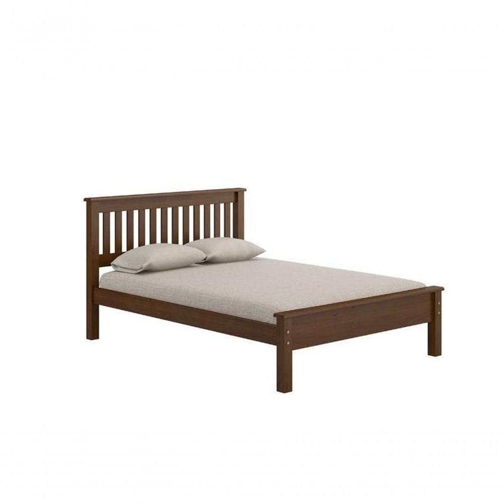 Cama Casal De Madeira Castanho Acetinado - Piratini