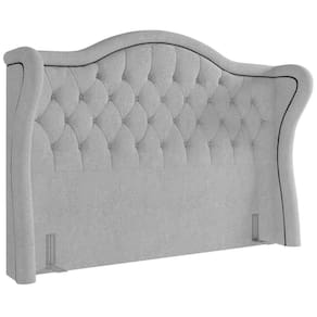 Cabeceira Cama Box Casal 140 Cm P05 Lisboa Bouclê Cinza - Lyam Decor