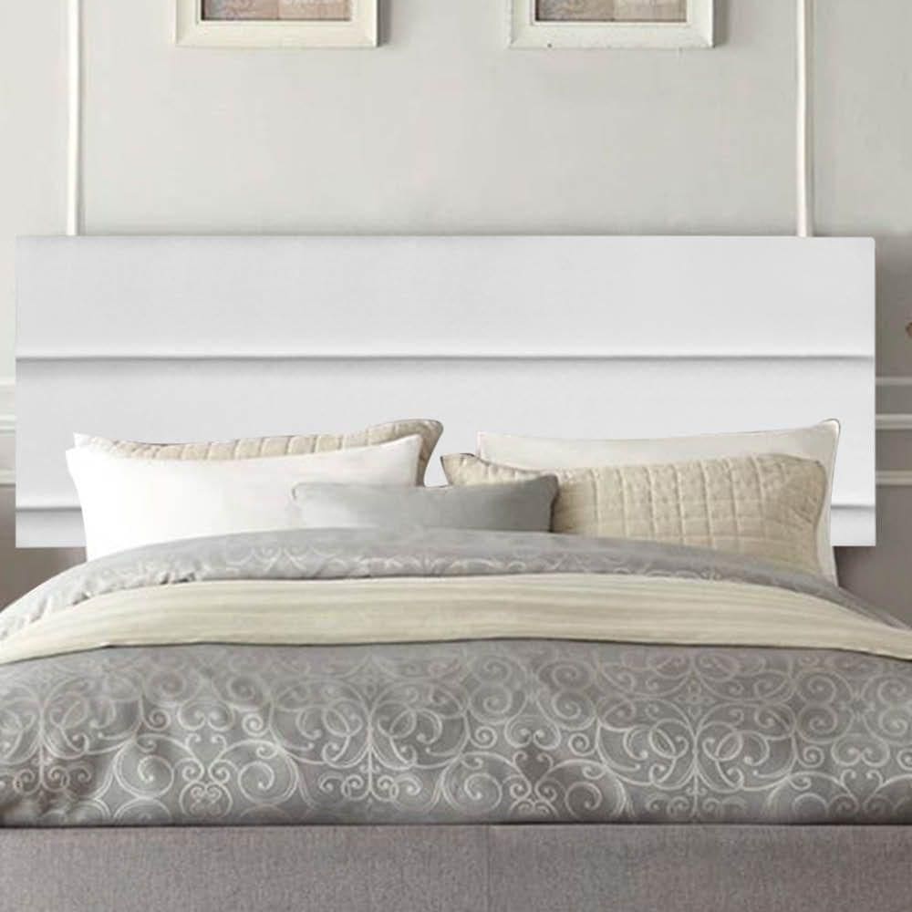 Painel Estofada Argentina 90cm Solteiro Para Cama Box Quarto Suede Branco