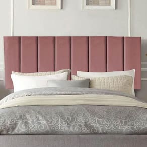 Painel Estofada Carla 90cm Solteiro Para Cama Box Quarto Suede Rose Gold