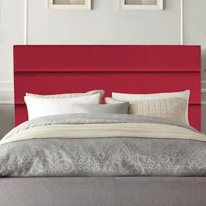 Cabeceira Estofada Argentina 160cm Queen Size Para Cama Box Quarto Corino Vermelho