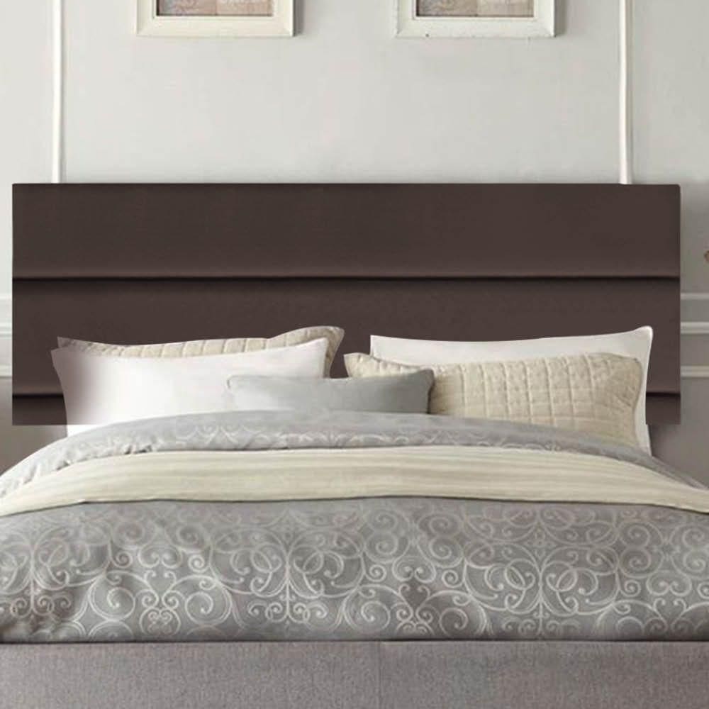 Painel Estofada Argentina 140cm Casal Para Cama Box Quarto Suede Marrom