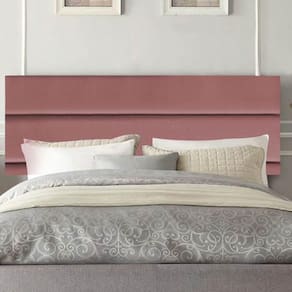 Painel Estofada Argentina 100cm Solteiro Para Cama Box Quarto Suede Rose Gold