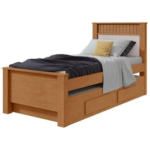 Cama Solteiro Bibox 2 Gavetas Athenas - Lopas Amendoa Clean/off White