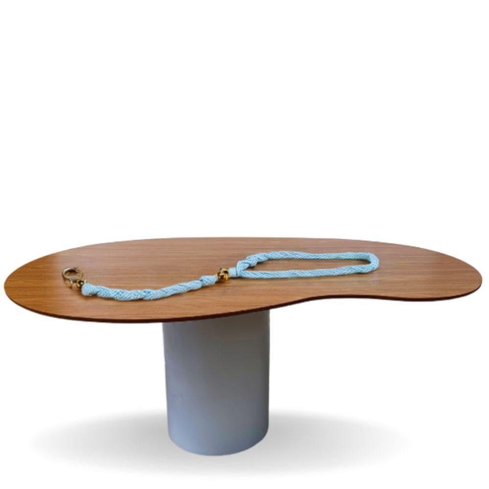 Mesa de Jantar Orgânica Bean Laca + Freijo 137x90cm