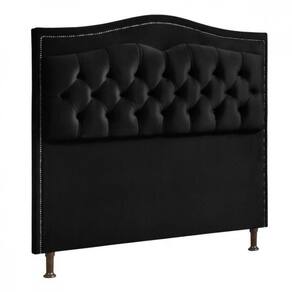Cabeceira Holanda 1,95 2.0 - Veludo Shop Das Cabeceiras Preto Veludo