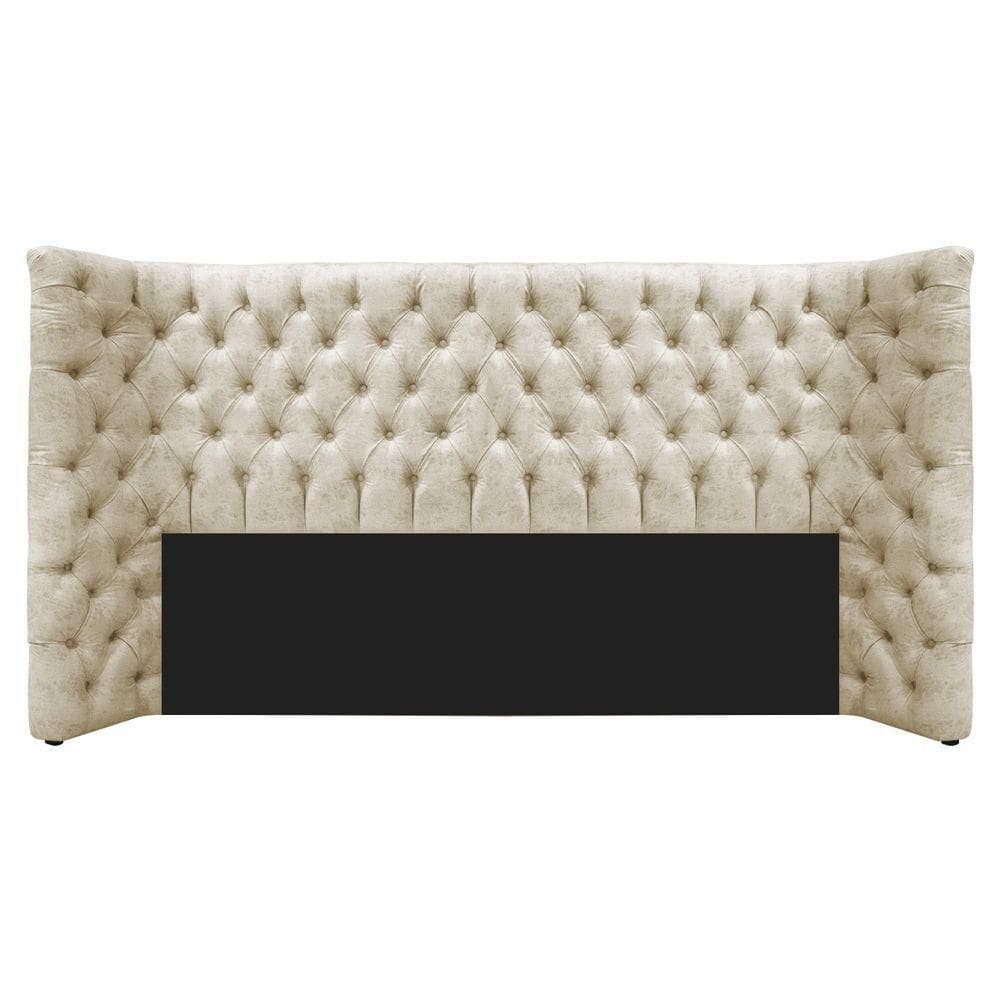 Cabeceira King Everest P02 195cm Para Cama Box Linho - Doce Sonho Móveis Bege