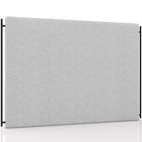 Cabeceira Cama Box Queen 160cm Estofada Goya P05 Linho Cinza Claro - Lyam Decor
