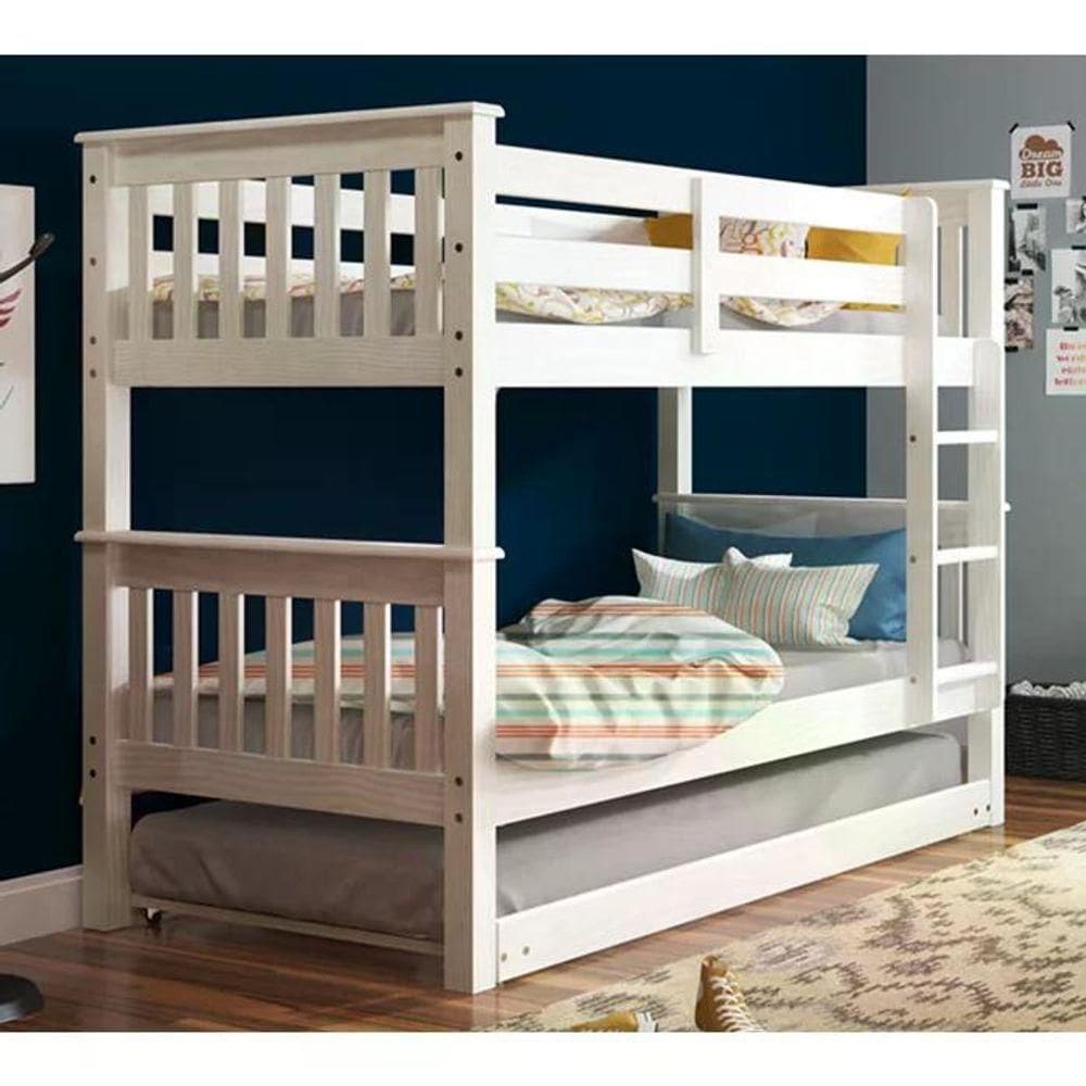 Beliche 730B Com Cama Auxiliar 715B Branco Lavado