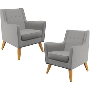 Kit 02 PoltronasTaroba D02 Cinza Escuro C-416