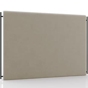 Cabeceira Cama Box Queen 160cm Estofada Goya P05 Suede Bege - Lyam Decor