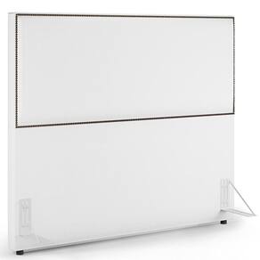 Cabeceira Box Casal King Tachas 195cm Vicenza L02 Branco
