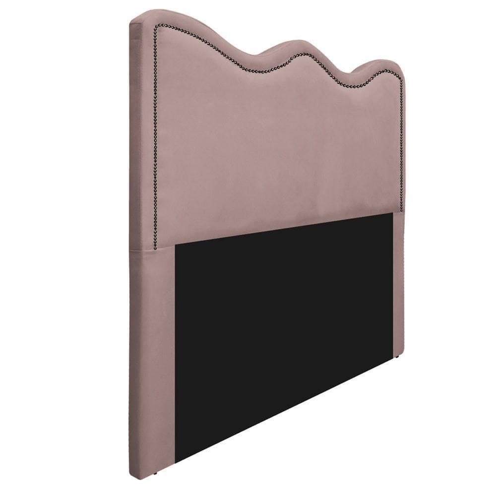 Cabeceira Solteiro Bari P02 90 cm Para Cama Box Linho Rosê
