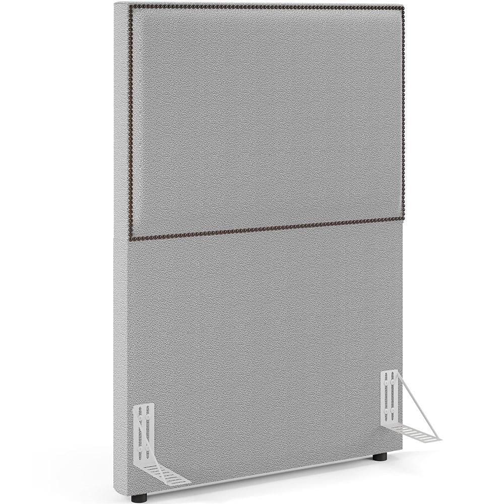 Cabeceira Box Solteiro Com Tachas 100cm L02 Cinza