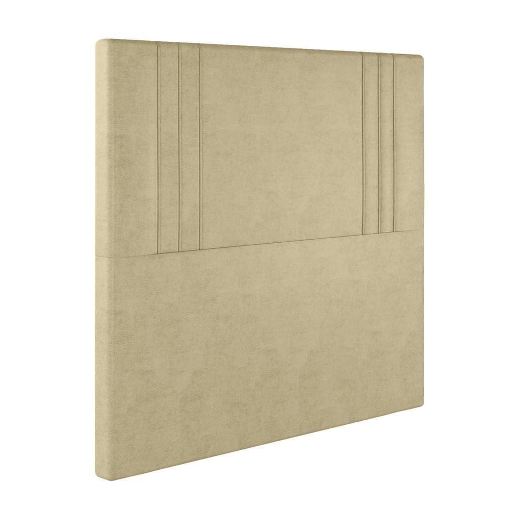 Cabeceira Solteiro Londres Em Corino Com Sapata Cor Bege Sonhar