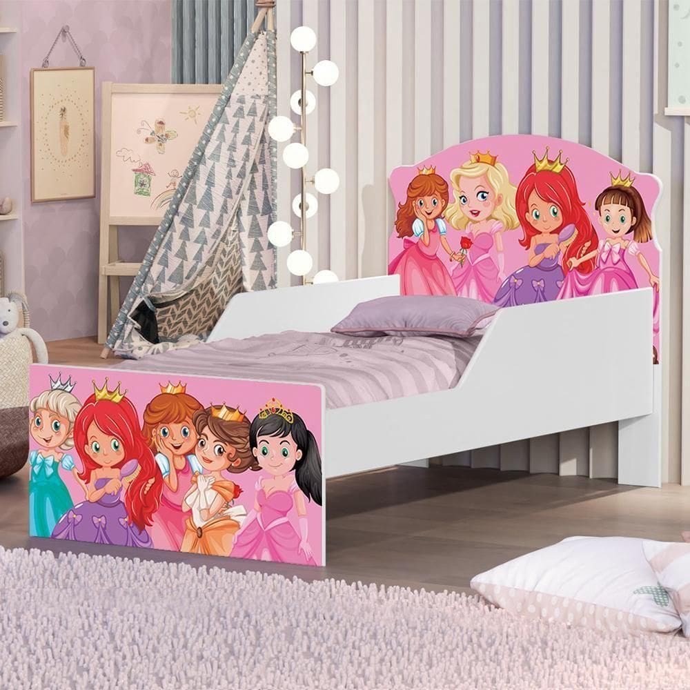 Cama Infantil Turma Das Princesas Com Colchão