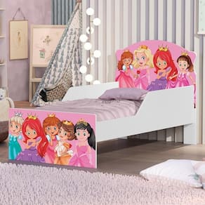 Cama Infantil Turma Das Princesas Com Colchão