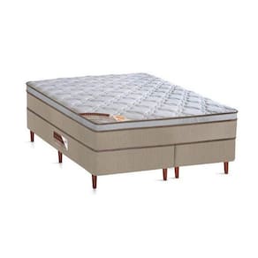 Cama Box + Colchão Castor Queen Innovation One Face Hibrido 158x198x54cm